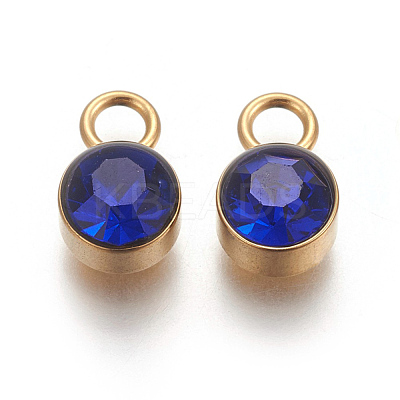 Glass Rhinestone Charms X-STAS-F189-B06-1