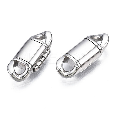 Non-Tarnish 304 Stainless Steel Fold Over Clasps LS-STAS-S080-01A-P-1
