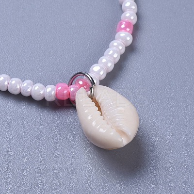 Adjustable Glass Seed Bead Braided Bead Bracelets BJEW-JB04283-M-1