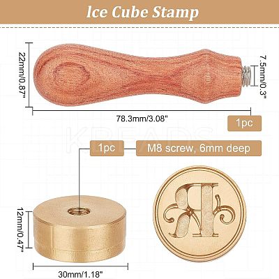 1Pc Brass Stamp Head DIY-OC0008-30R-1