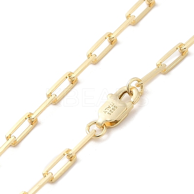 925 Sterling Silver Paperclip Chain Necklace NJEW-I124-004-1