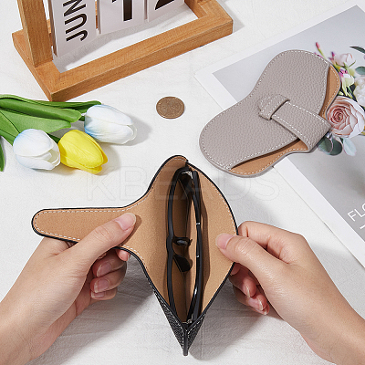 PU Leather Glasses Case AJEW-CN0002-44B-1