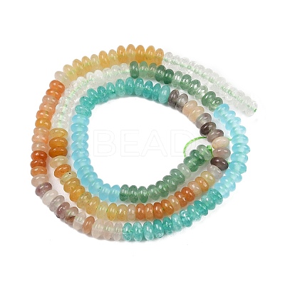 Glass & Natural Red Aventurine & Dyed White Jade & Topaz Jade & Quartz & Green Aventurin Beads Strands G-Z135-C03-2x4mm-1