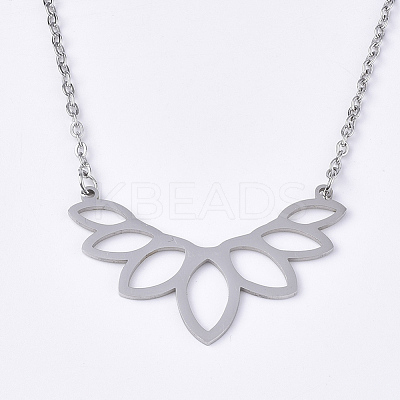 Non-Tarnish 201 Stainless Steel Pendant Necklaces NJEW-T009-JN063-1-40-1