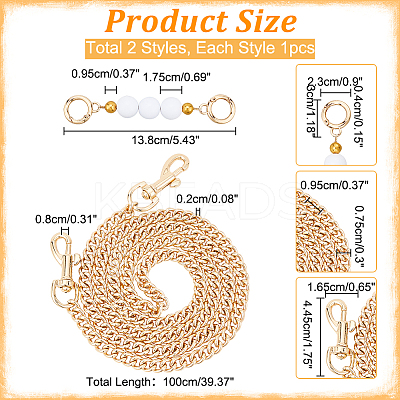 1Pc Iron Curb Chain Bag Straps FIND-WR0009-47-1