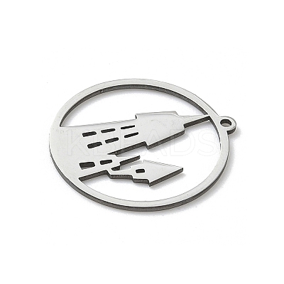 201 Stainless Steel Pendants STAS-G366-02P-10-1