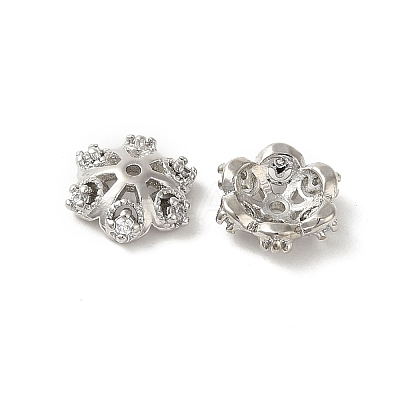 Rack Plating Brass Beads Caps KK-B088-05B-P-1