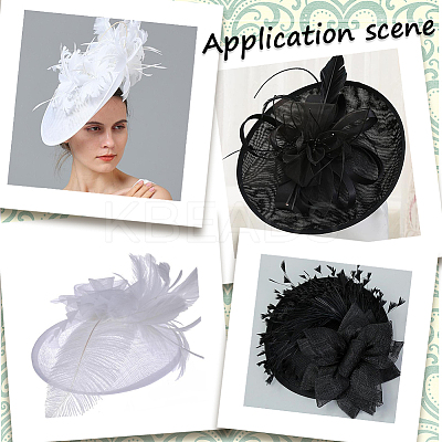 2Pcs 2 Colors Imitation Hemp Hat Embryo DIY-GF0009-72-1