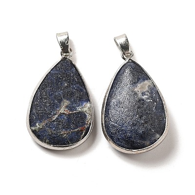 Natural Lapis Lazuli Imitation Blue Goldstone Pendants KK-F868-12P-1