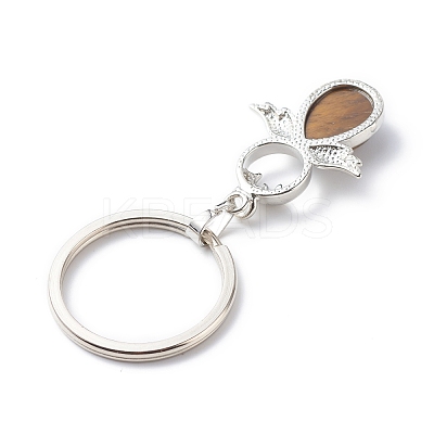 Natural Gemstone Keychain Angel Pendant Keychain KEYC-JKC00381-1