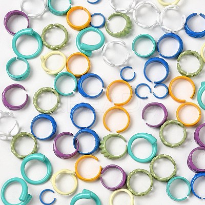 Spray Painted Alloy Cuff Rings RJEW-MSMC002-12-1