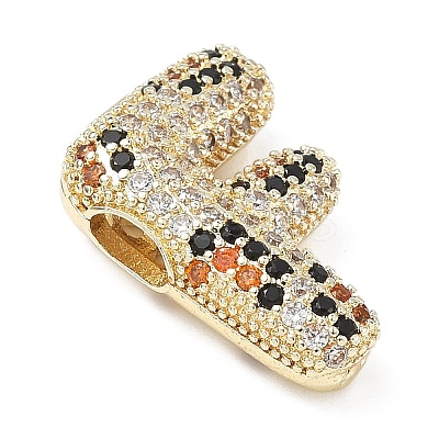 Brass Micro Pave Cubic Zirconia Pendants KK-Z108-02G-F-1