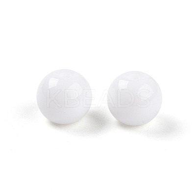 Opaque Solid Color Glass Beads GLAA-N007-6mm-A02-1
