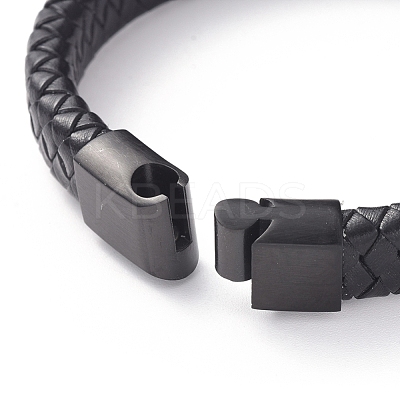 Unisex Leather Cord Weave Bracelets BJEW-JB04893-04-1