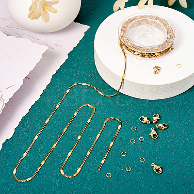 DIY 304 Stainless Steel Figaro Chain Necklaces Bracelet Making Kit DIY-TA0009-98-1