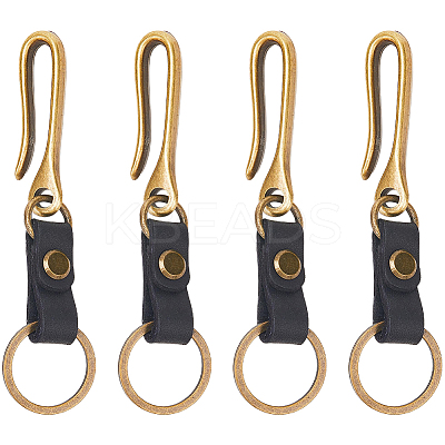 4Pcs Alloy U Shape Belt Hook Keychains KEYC-SC0002-19B-1