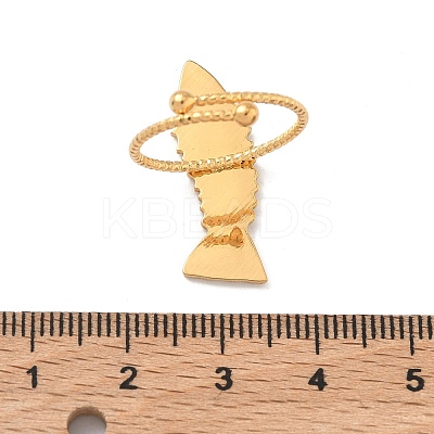 Adjustable 304 Stainless Steel Cuff Open Rings RJEW-D343-01G-1