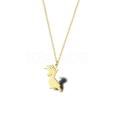 Cute Cartoon Animal 304 Stainless Steel Pendant Necklaces QV5065-12-1