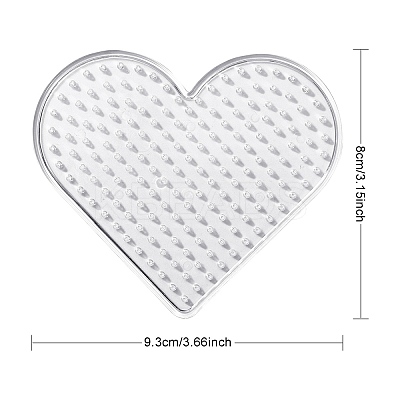 Heart ABC Plastic Pegboards Used for 5x5mm DIY Fuse Bead DIY-YW0008-19-1