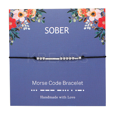 Sober Morse Code Bracelets FS-WG6A0C8-05-1