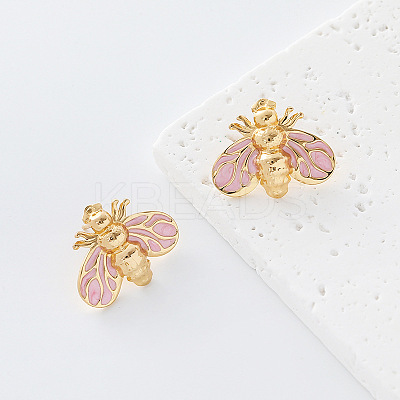 304 Stainless Steel Enamel Stud Earrings for Women RM0319-7-1