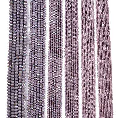 Electroplate Opaque Solid Color Glass Beads Strands EGLA-A044-P3mm-L13-1