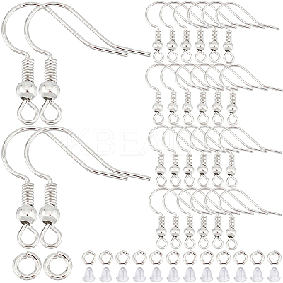 200Pcs Brass Earring Hooks KK-SP0001-44P-1