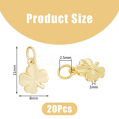 40Pcs Brass Charms KK-DC0003-78-1