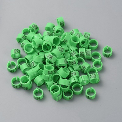 Plastic Poultry Leg Identification Bands AJEW-WH0415-99E-1