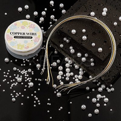 DIY Imitation Pearl Hair Band  Making Kits DIY-LS0003-76-1