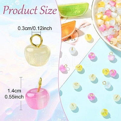 30Pcs Resin UV Reactive Charms PALLOY-YW00173-01-1