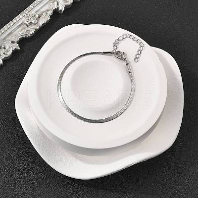 Non-Tarnish 304 Stainless Steel Herringbone Chains Bracelet for Men Women LS-BJEW-D450-01P-03-1