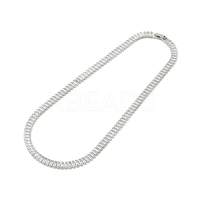 Cubic Zirconia Classic Tennis Necklace for Girl Women Gift NJEW-A005-01P-1