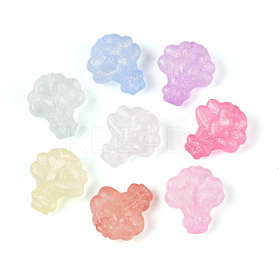 Luminous Frosted Transparent Acrylic Beads TACR-T029-22M-1