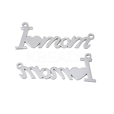 Non-Tarnish 304 Stainless Steel Connector Charms STAS-N095-131-1