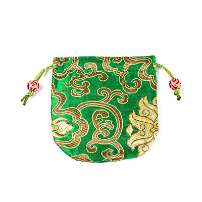 Chinese Embroidery Satin Drawstring Bags ABAG-N008-10x11-C01-1