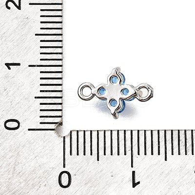 Brass Micro Pave Blue Cubic Zirconia Links KK-D356-06A-P-1
