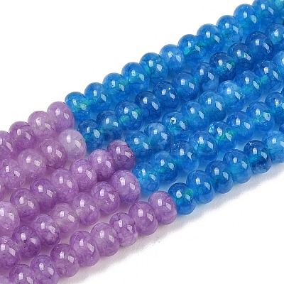 Dyed Natural White Jade Beads Strands G-Z135-C02-1