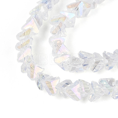 Electroplate Imitation Jade Glass Beads Strands X-GLAA-N023-4mm-01-1
