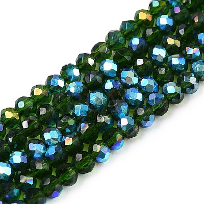 Electroplate Glass Beads Strands EGLA-A044-T3mm-L24-1