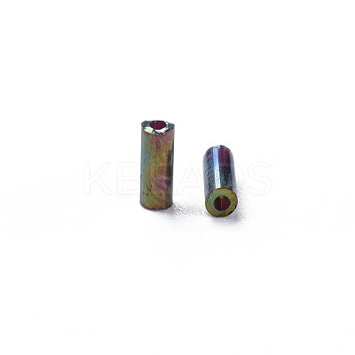 Metallic Colours Glass Bugle Beads SEED-N005-001-D04-1