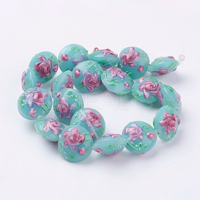 Handmade Bumpy Lampwork Beads Strands LAMP-K027-06-1