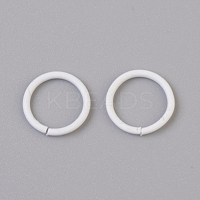 Spray Painted Iron Open Jump Rings X-IFIN-F149-B16-1