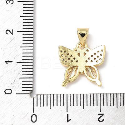 Brass Micro Pave Cubic Zirconia Charms LS-KK-Q068-09B-G-1
