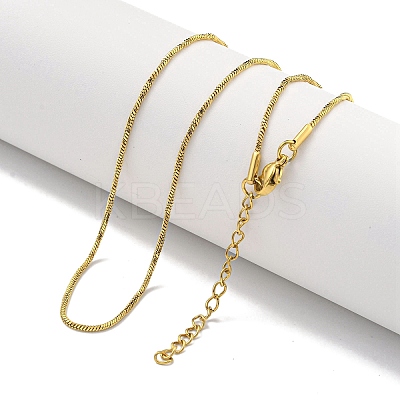 Ion Plating(IP) 304 Stainless Steel Snake Chain Necklaces LS-NJEW-R266-05G-1