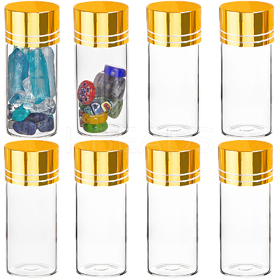 40Pcs Clear Glass Bottles Bead Containers CON-SC0001-15B-02-1