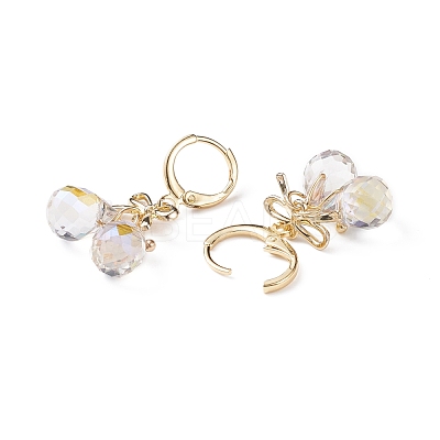Alloy Bowknot with Glass Teardrop Dangle Leverback Earrings EJEW-TA00114-1