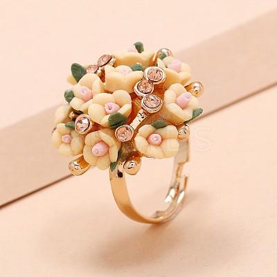Alloy Rhinestone Finger Rings for Women WG4BC41-04-1