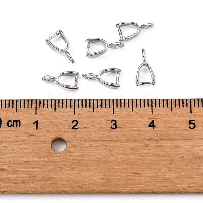 Grade AA Brass Ice Pick Pinch Bails for Pendant Making KK-M008-b-07P-NR-1