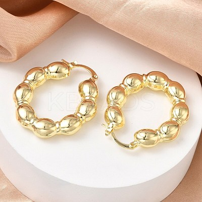 Brass Hoop Earrings for Women KK-CBAD851-41G-1